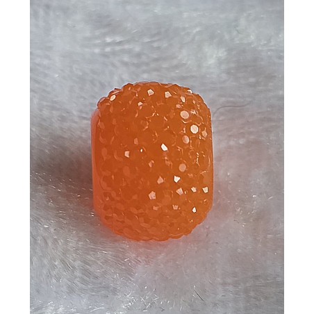 Kunststoff Perle mit Struktur orange