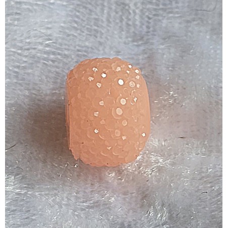 Kunststoff Perle mit Struktur lachs