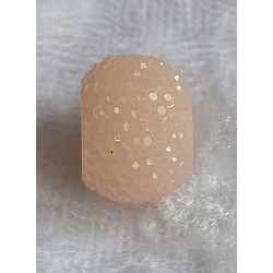 Kunststoff Perle mit Struktur blassrosa