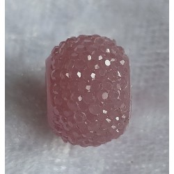 Kunststoff Perle mit Struktur mauve