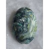 Kunststoff Perle oval petrol/gelb/mint