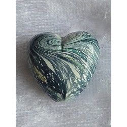 Kunststoff Perle Herz petrol/gelb/mint