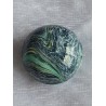 Kunststoff Perle rund petrol/gelb/mint