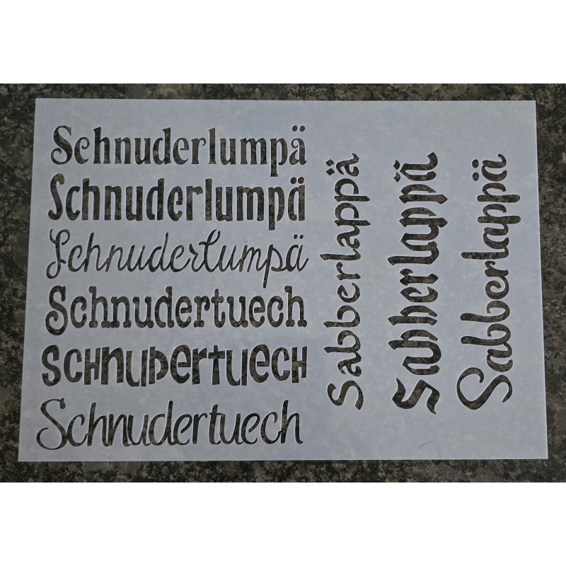 Schablone "Schnuderlumpä"