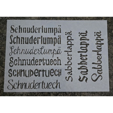Schablone "Schnuderlumpä"