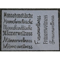 Schablone " Mannehandtäsche "