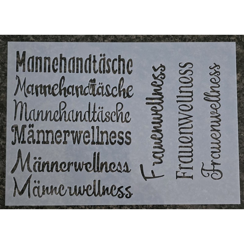 Schablone " Mannehandtäsche "