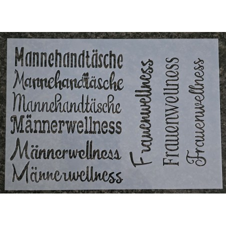 Schablone " Mannehandtäsche "