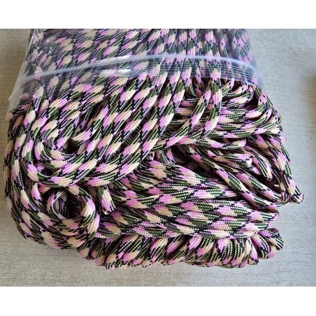 Paracord rosa/grün/schwarz/gelb