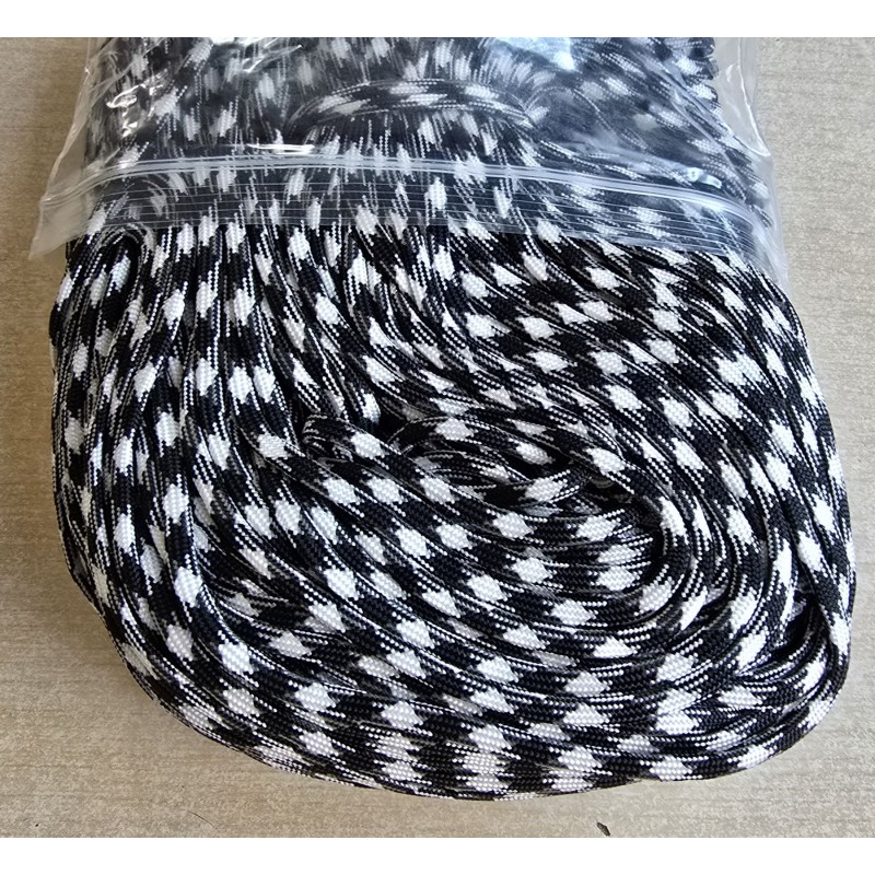 Paracord schwarz/weiss/grau