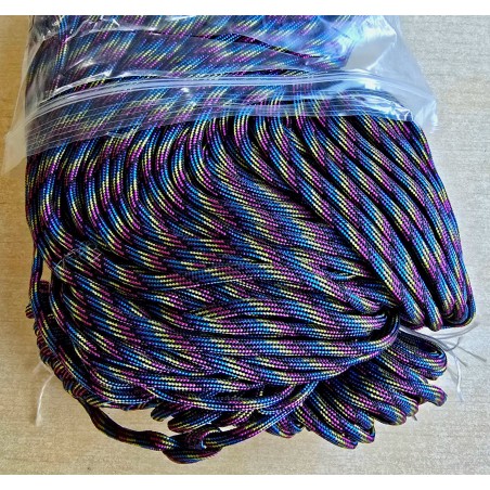 Paracord magenta/türkis/gelb/schwarz