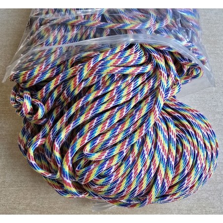 Paracord rot/gelb/türkis/violette