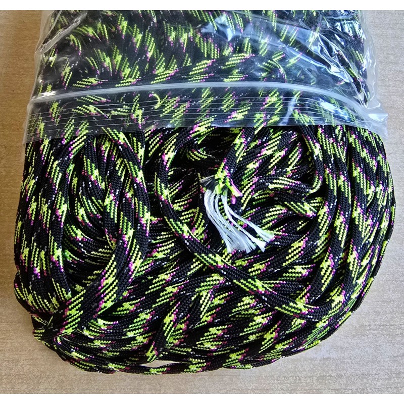 Paracord hellgrün/schwarz/pink