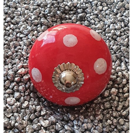 Möbelknopf  Porzellan punkte