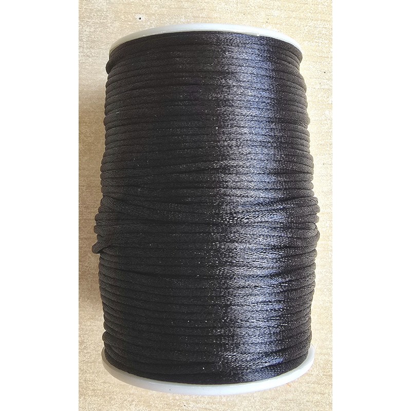 Satin Kordel schwarz