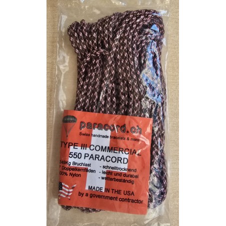 Paracord rosa/braun/schwarz