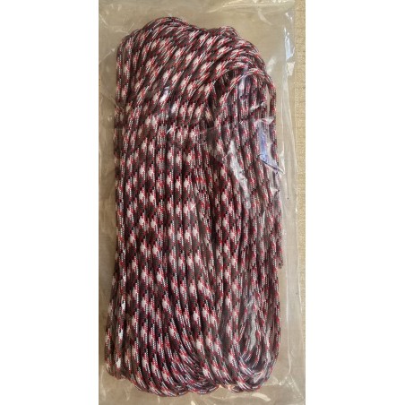 Paracord weiss/rot/grau/schwarz