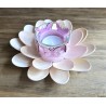 Holzlöffel Teelicht klein Schmetterlinge/rosa
