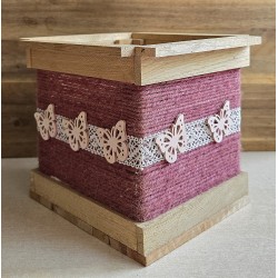 Klötzchen Laterne Schmetterlinge/mauve natur Klötzchen