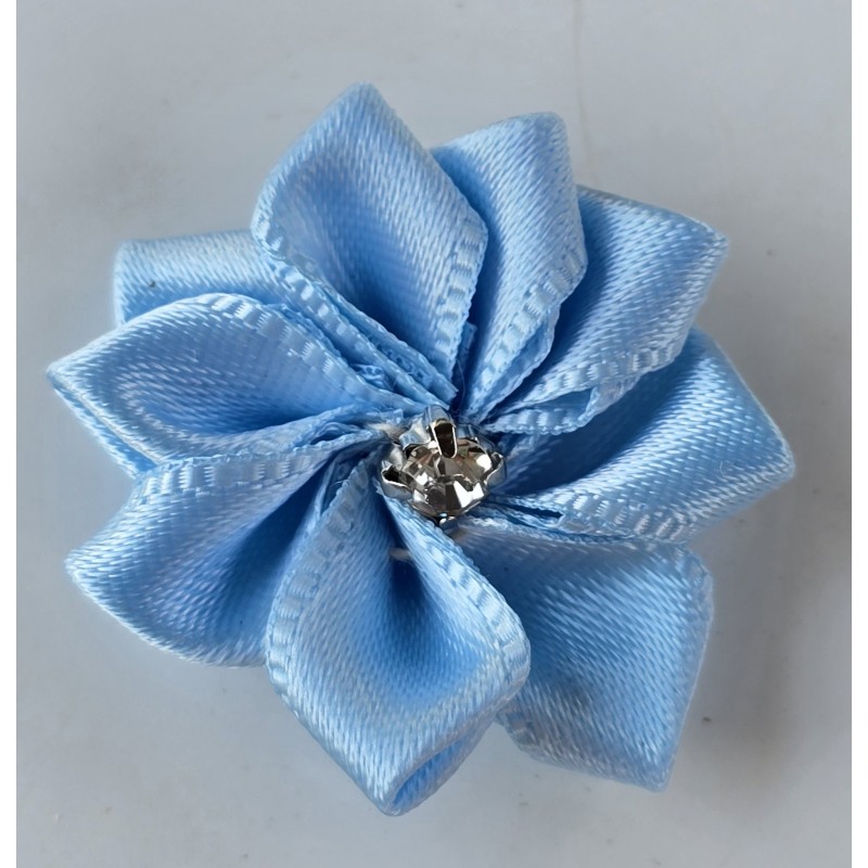 Stoff Blume hellblau