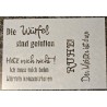 Schablone " Die Würfel sind gefallen "