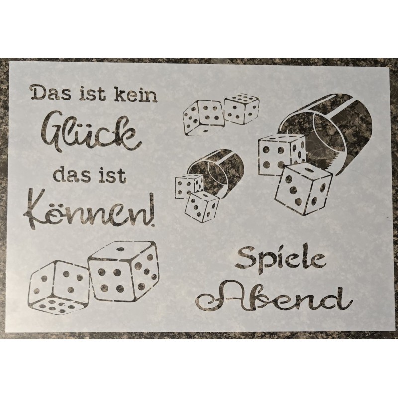 Schablone " Das ist kein Glück...... "