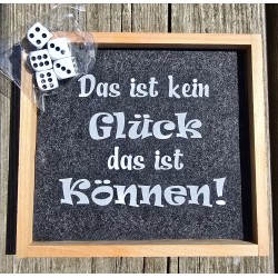 Würfelspiel Yahtzee " Das ist kein Glück....."  anthrazit