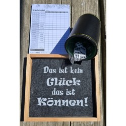 Würfelspiel Yahtzee " Das ist kein Glück....."  anthrazit