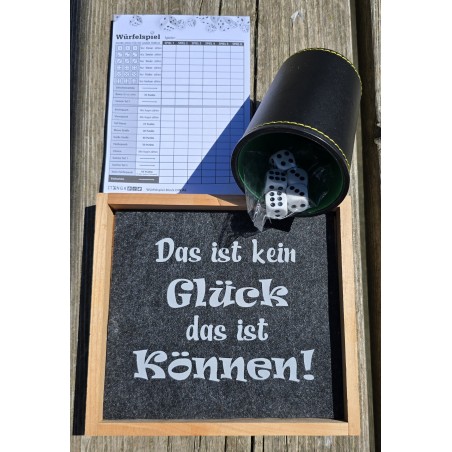 Würfelspiel Yahtzee " Das ist kein Glück....."  anthrazit