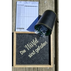 Würfelspiel Yahtzee " Die Würfel sind gefallen "  anthrazit