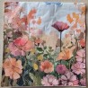 Serviette Blumenwiese/rosa-lachs-orange