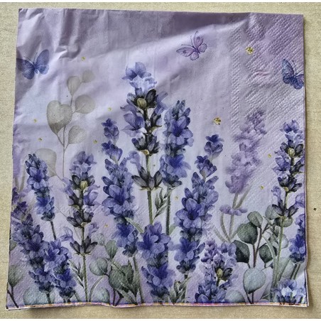 Serviette Blumenwiese/violette-flieder