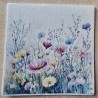 Serviette Blumenwiese/blau-lila