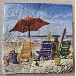 Serviette Strandstühle/Sonnenschirm