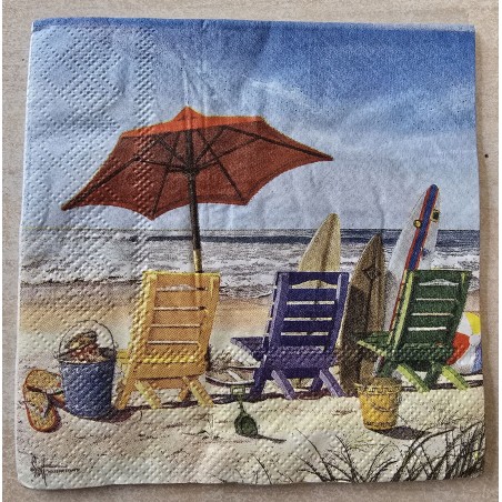 Serviette Strandstühle/Sonnenschirm