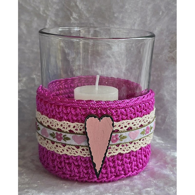 Teelicht Glas pink