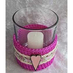 Teelicht Glas pink
