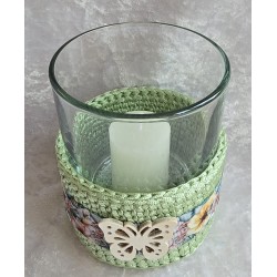 Teelicht Glas salbei