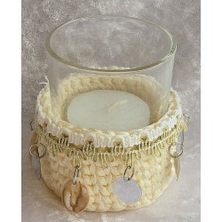 Teelicht Glas creme