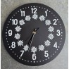 Uhr rund Edelweiss/schwarz