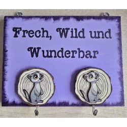 Kindergarderobe Erdmännchen/flieder