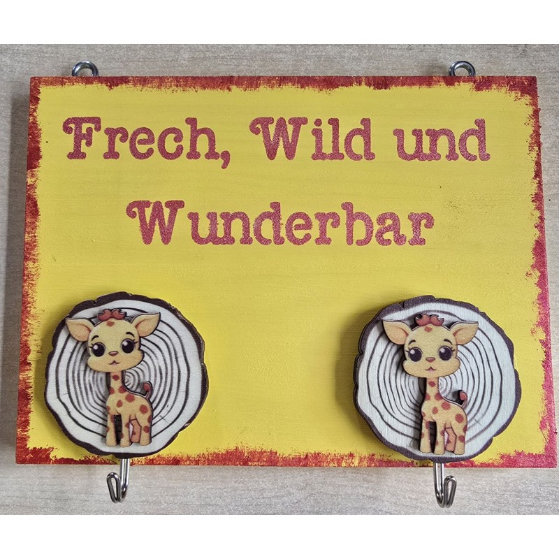 Kindergarderobe Giraffe /gelb