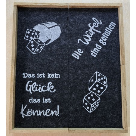 Würfelbrett anthrazit