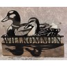 Teelicht Balken Willkommen/Enten