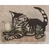 Teelicht Balken Katze