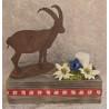 Teelicht Balken Steinbock/Edelweiss
