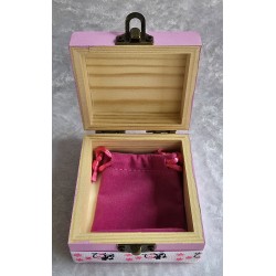 Milchzähne Holzkistchen " Für die Zahnfee " rosa