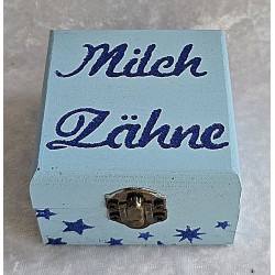 Milchzähne Holzkistchen " Milchzähne " blau