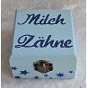 Milchzähne Holzkistchen " Milchzähne " blau