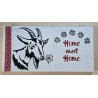 Schild "Home sweet Home"/Ziege/rot